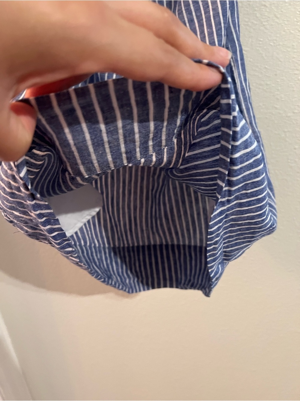 Madewell Blue and White Striped One-Shoulder Dress - Picture 6 of 8